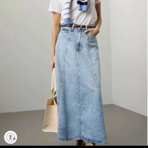 Joe Fresh Light Blue Maxi Skirt size 31 #westeren #boho